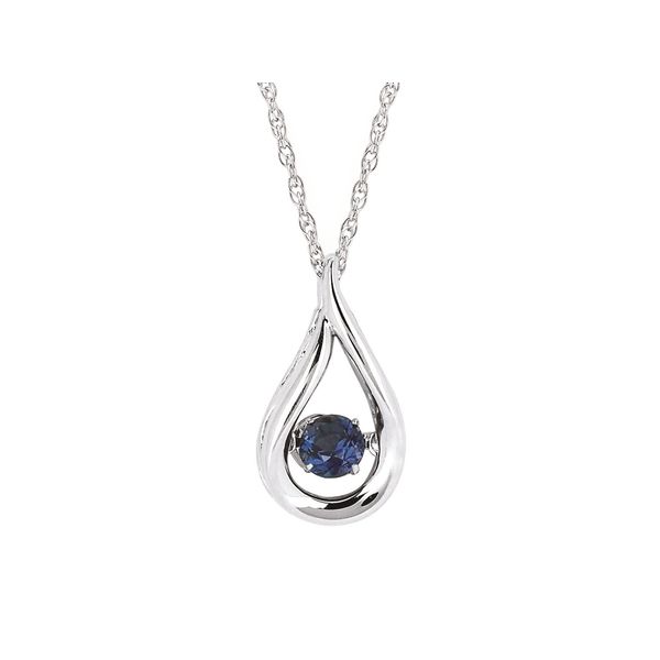 Shimmering® Sapphire Pendant in Sterling Silver Stambaugh Jewelers Defiance, OH