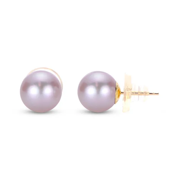 14kt Yellow  Gold Pink Pearl Stud Earrings Stambaugh Jewelers Defiance, OH