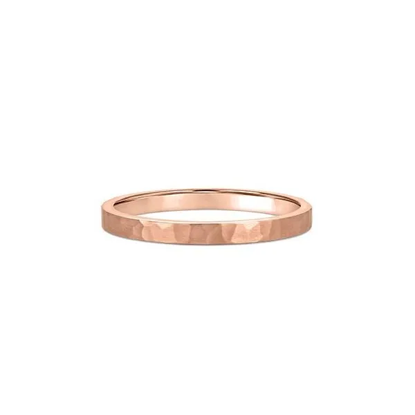 14kt Rose Gold Hammered Finish Stackable Ring Stambaugh Jewelers Defiance, OH