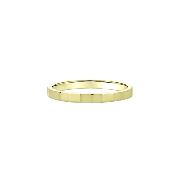 14kt Yellow Gold Faceted Stackable Ring Stambaugh Jewelers Defiance, OH