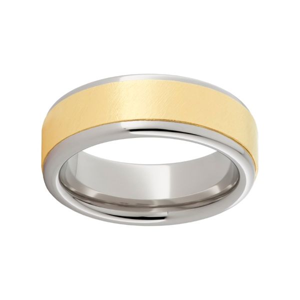 Serinium™ and gold wedding band Stambaugh Jewelers Defiance, OH