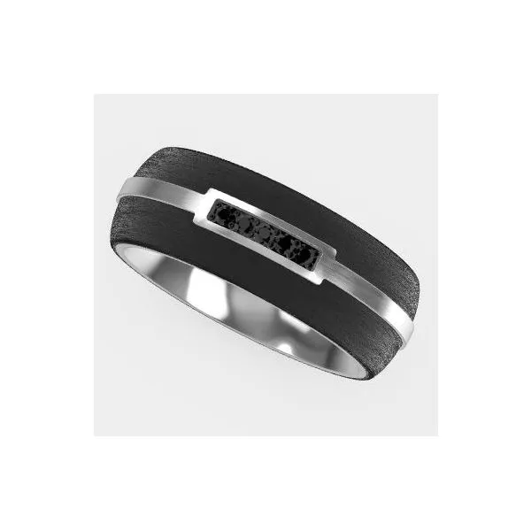 Men's Gold and Carbon Fiber Wedding Band Stambaugh Jewelers Defiance, OH