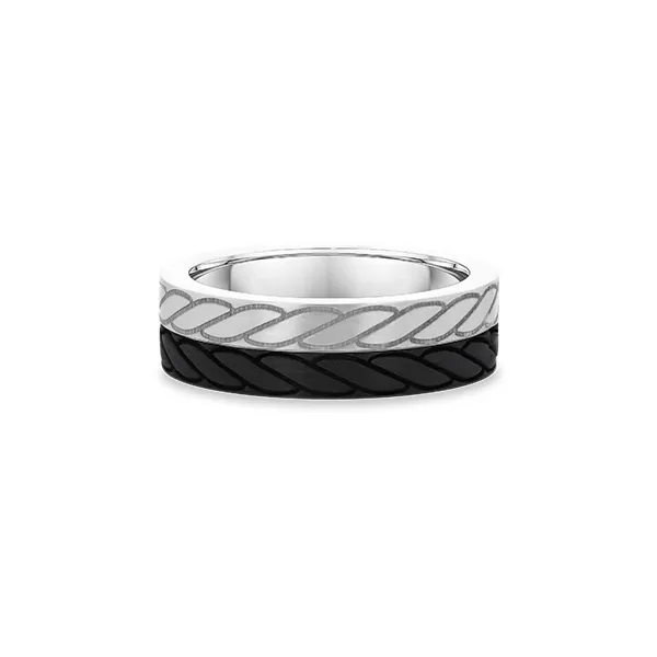 Mens Contemporary Metal Wedding Band