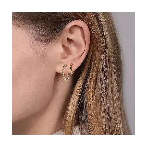 14K Yellow Gold Bujukan Hoop Ear Cuffs Image 2 Stambaugh Jewelers Defiance, OH