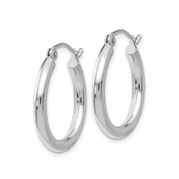14kt White Gold Hoop Earrings Stambaugh Jewelers Defiance, OH