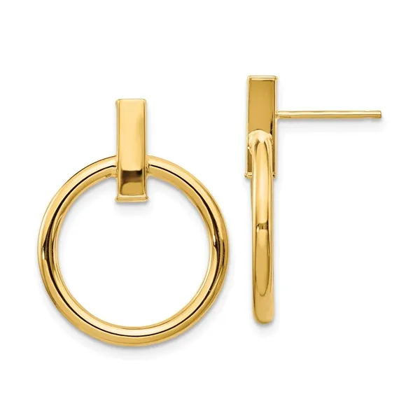 14kt Yellow Gold Circle Earrings Stambaugh Jewelers Defiance, OH