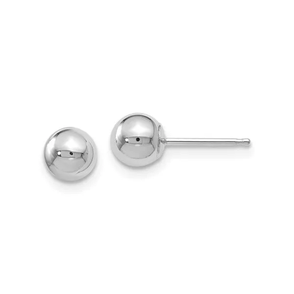 14kt White Gold Ball Gold Earrings Stambaugh Jewelers Defiance, OH