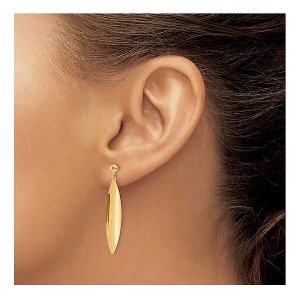 14kt Yellow Gold Dangle Earrings Image 2 Stambaugh Jewelers Defiance, OH