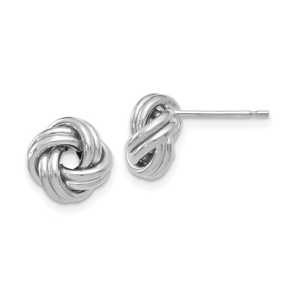 14kt White Gold Knot Earrings Stambaugh Jewelers Defiance, OH