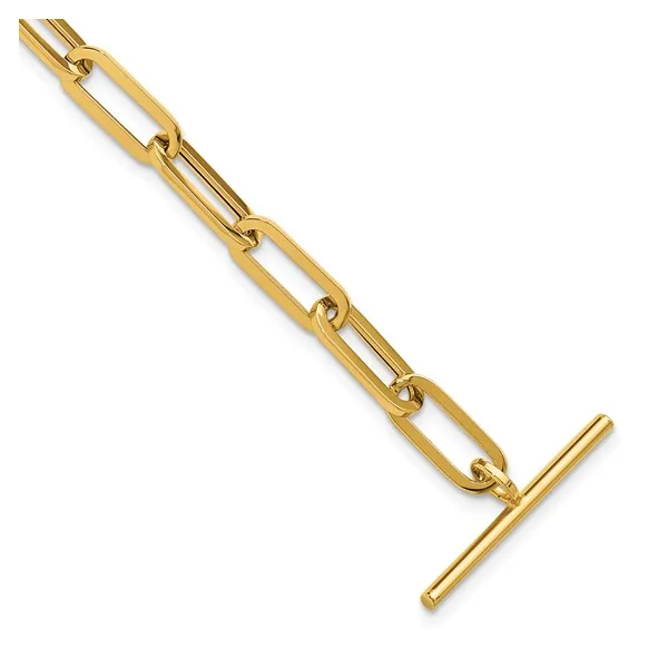 14 Karat Yellow Gold Fancy Link Toggle Clasp Bracelet Stambaugh Jewelers Defiance, OH