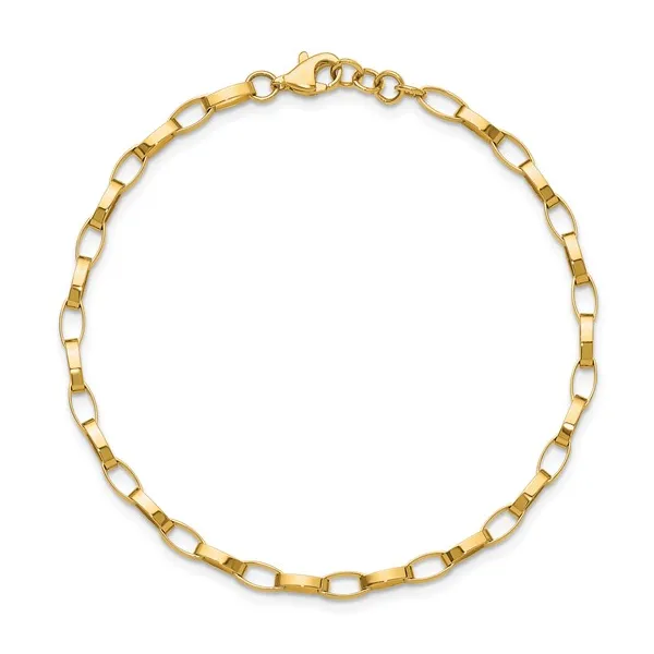 14kt Yellow Gold Polished Fancy Link Bracelet with 1/2