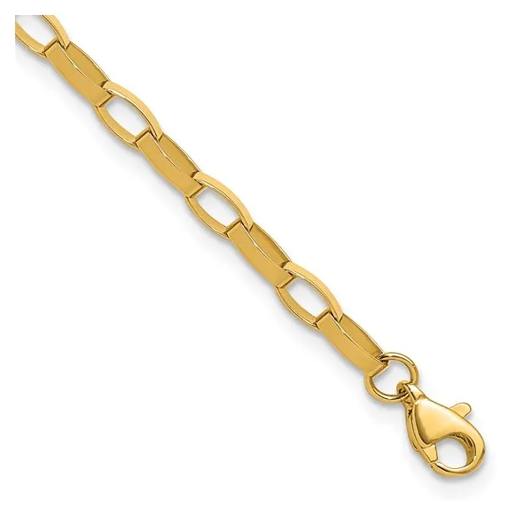 14kt Yellow Gold Polished Fancy Link Bracelet with 1/2\ E...