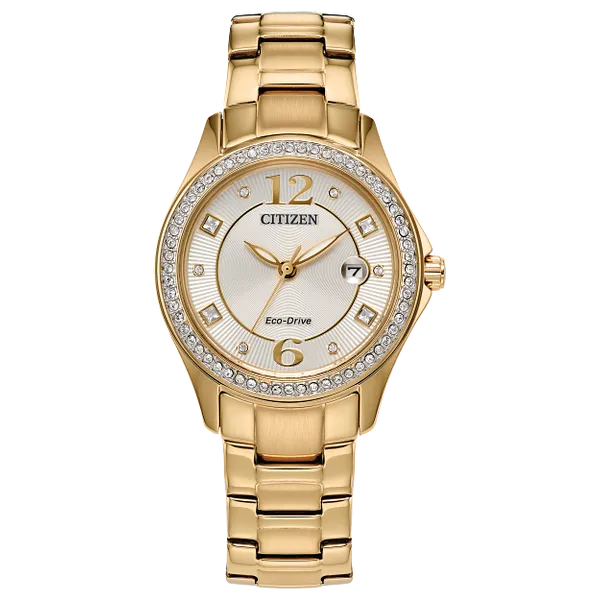 Ladies Crystal Citizen Eco-Drive Watch Stambaugh Jewelers Defiance, OH