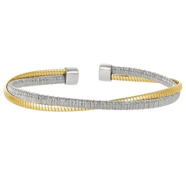 Two Tone Sterling Silver Cuff Bracelet Stambaugh Jewelers Defiance, OH
