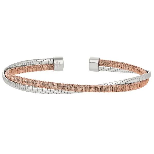 Two Tone Sterling Silver Cuff Bracelet Stambaugh Jewelers Defiance, OH