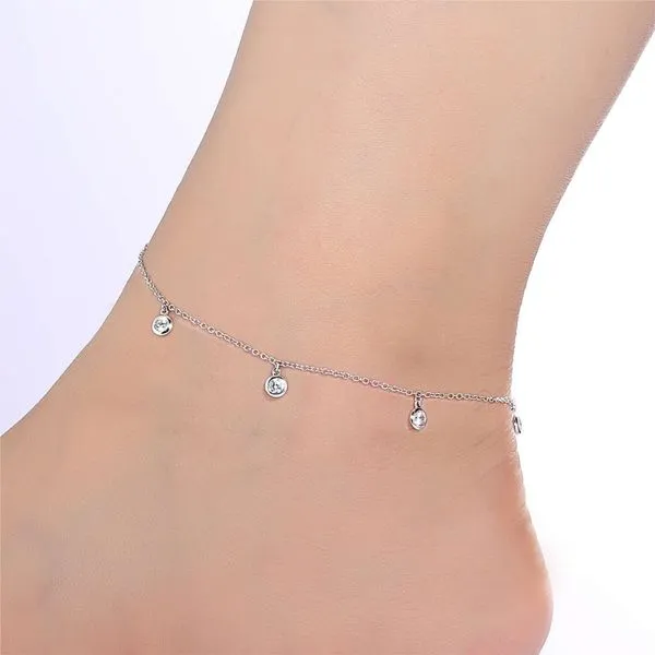 LaFonn Bezel-Set Station Anklet Image 2 Stambaugh Jewelers Defiance, OH