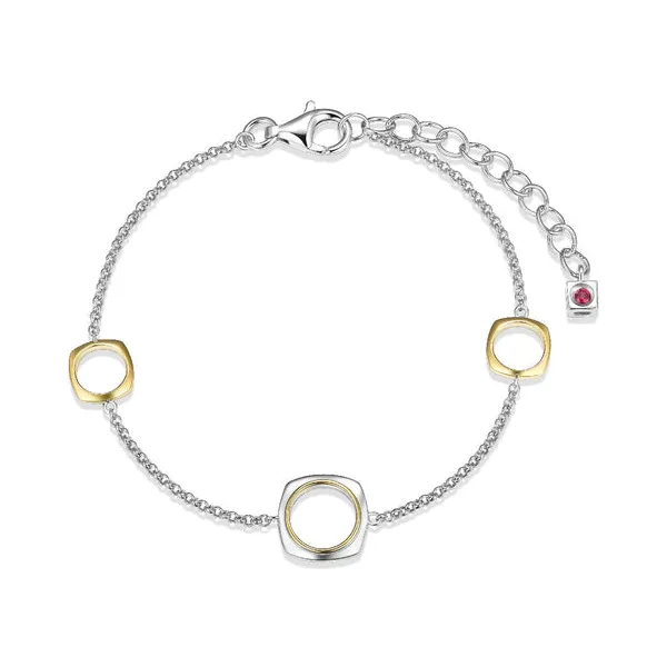 ELLE Sterling Silver and 18 Kt Bracelet Stambaugh Jewelers Defiance, OH