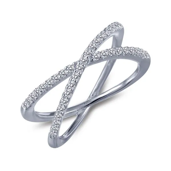 Lafonn Crisscross Ring in Sterling Silver Stambaugh Jewelers Defiance, OH