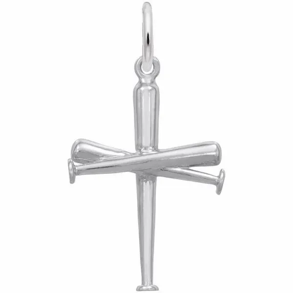 Sterling Silver Baseball Bat Cross Pendant Stambaugh Jewelers Defiance, OH