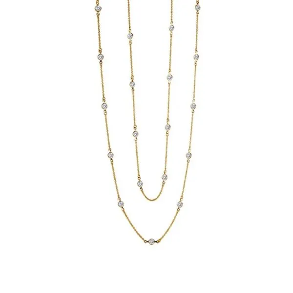 Lafonn Station Necklace in TR Gold Stambaugh Jewelers Defiance, OH