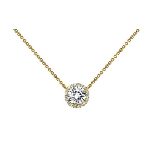 Lafonn Halo Necklace in TR Gold Stambaugh Jewelers Defiance, OH