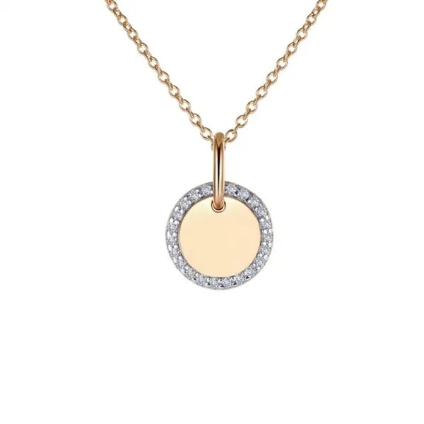 Lafonn Round Disc Pendant in TR Gold Stambaugh Jewelers Defiance, OH