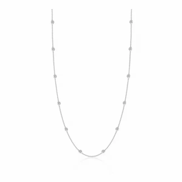 Lafonn Station Necklace in Sterling Silver Stambaugh Jewelers Defiance, OH