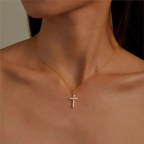 Lafonn Cross Pendant Necklace Image 2 Stambaugh Jewelers Defiance, OH