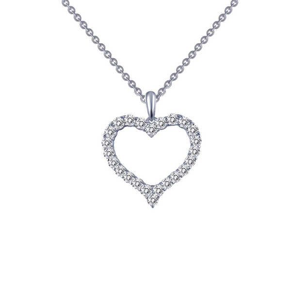 Lafonn Sterling Silver Open Heart Pendant Stambaugh Jewelers Defiance, OH