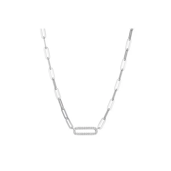 Charles Garnier Sterling Silver Paperclip Necklace Stambaugh Jewelers Defiance, OH