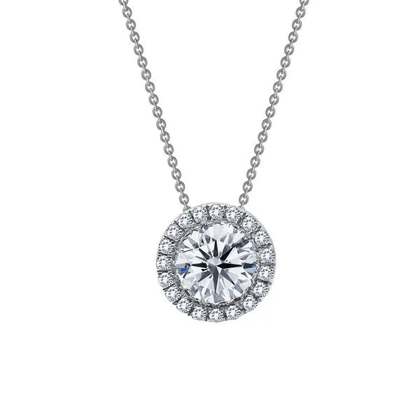 Lafonn Halo Necklace in Sterling Silver Stambaugh Jewelers Defiance, OH