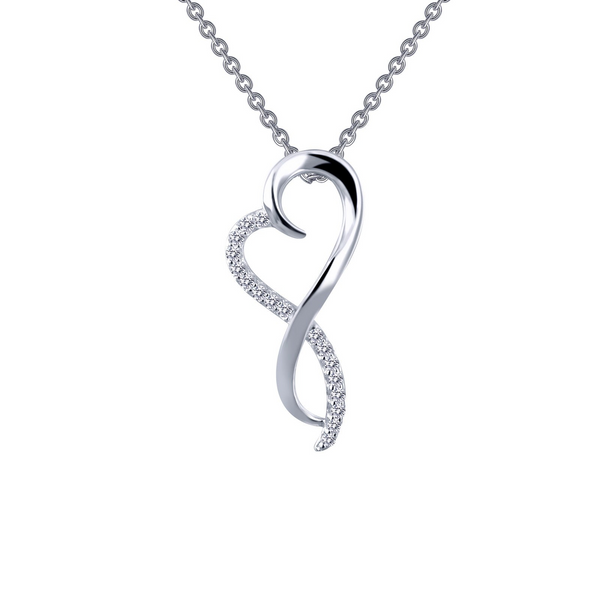 Lafonn Infinity Heart Pendant in Sterling Silver Stambaugh Jewelers Defiance, OH