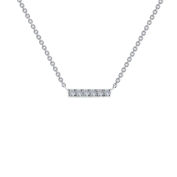 Lafonn Sterling Silver Bainty Bar Necklace Stambaugh Jewelers Defiance, OH