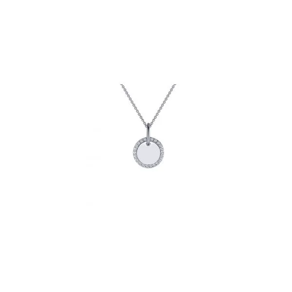 Lafonn Round Disc Pendant in Sterling Silver