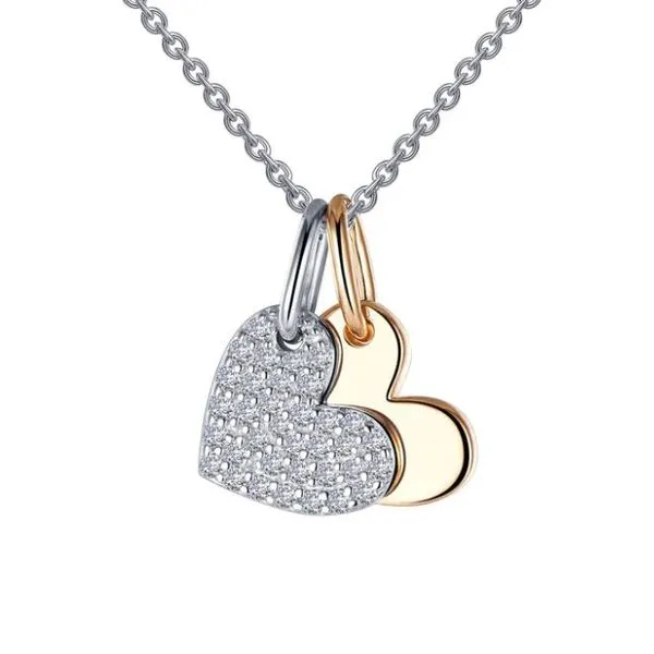 Lafonn Heart Shadow Charm Necklace Stambaugh Jewelers Defiance, OH