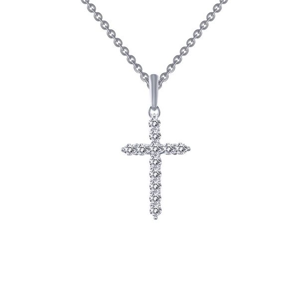 Lafonn Sterling Silver Cross Pendant Necklace Stambaugh Jewelers Defiance, OH