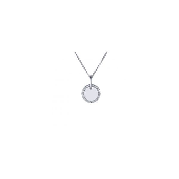 Lafonn Round Disc Pendant in Sterling Silver Stambaugh Jewelers Defiance, OH