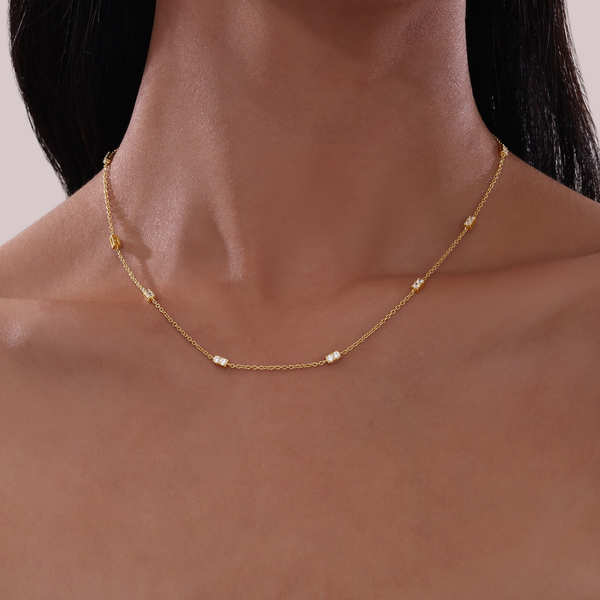 Lafonn Adjustable Station Necklace Image 2 Stambaugh Jewelers Defiance, OH
