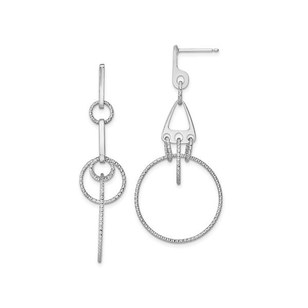 Sterling Silver Rhodium-Plated Dangle Earrings Stambaugh Jewelers Defiance, OH