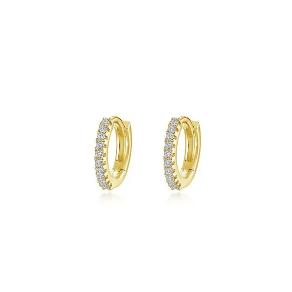 Lafonn 10mm Huggie Hoop Earrings Stambaugh Jewelers Defiance, OH