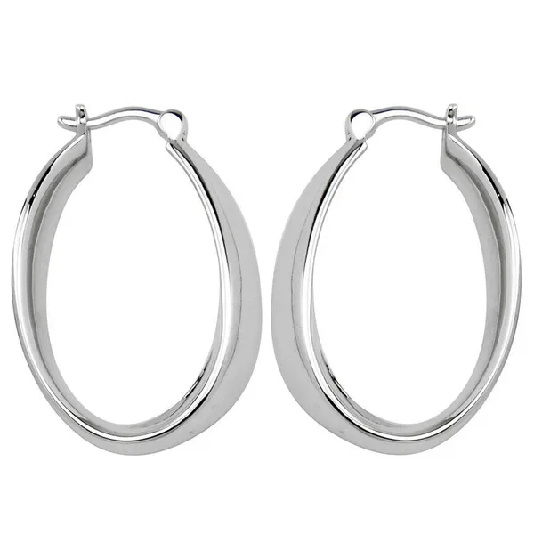 ELLE Sterling Silver Hoop Earrings