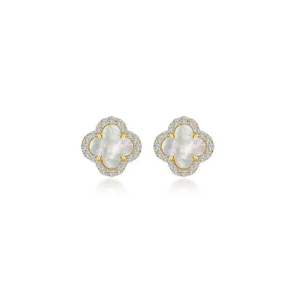 Lafonn 0.40 CTW Halo Stud Earrings in TR Gold Stambaugh Jewelers Defiance, OH
