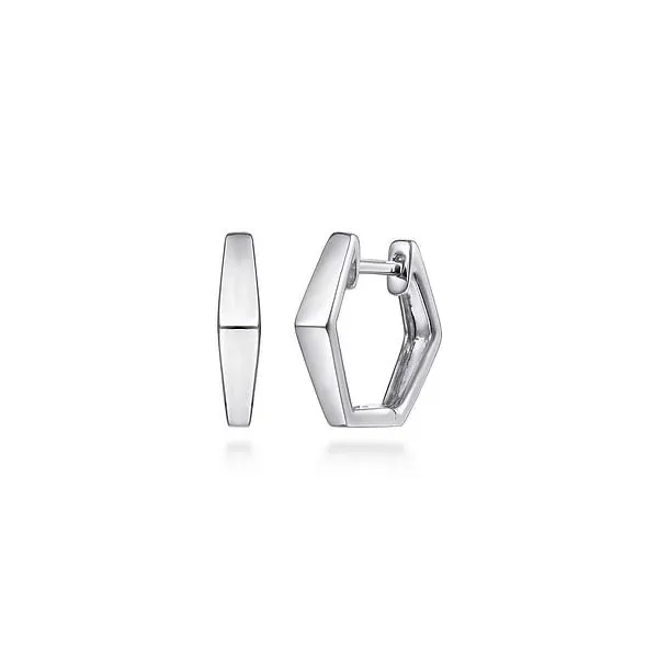 Sterling Silver Geometric Huggie Earrings Stambaugh Jewelers Defiance, OH