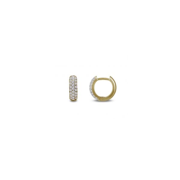 Lafonn 3-Row Huggie Hoop Earrings Stambaugh Jewelers Defiance, OH