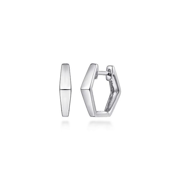 Sterling Silver Geometric Huggie Earrings Stambaugh Jewelers Defiance, OH