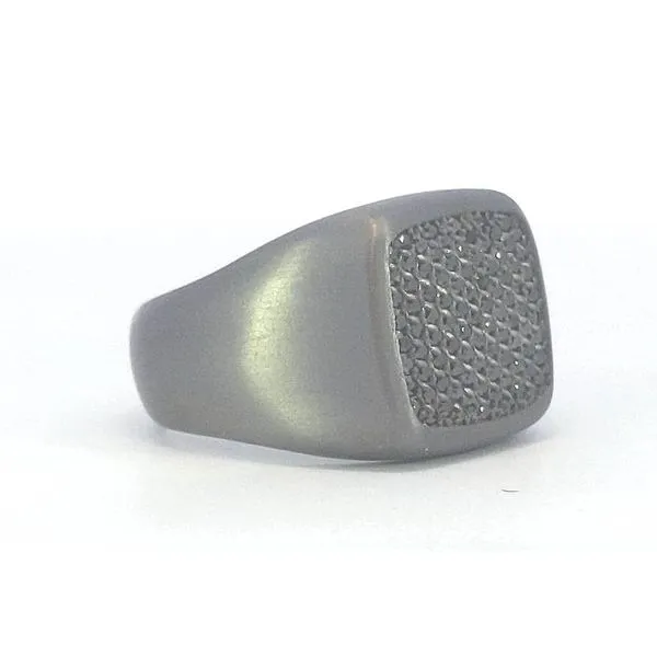 Men's Tantalum and Black Diamond Ring Image 4 Stambaugh Jewelers Defiance, OH