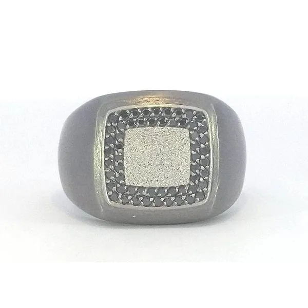 Men's Tantalum and Black Diamond Ring Stambaugh Jewelers Defiance, OH