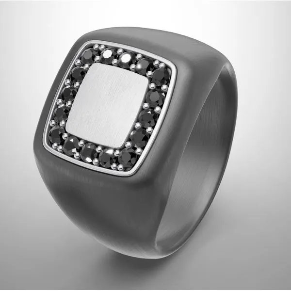 Men's Tantalum and Black Diamond Ring Stambaugh Jewelers Defiance, OH