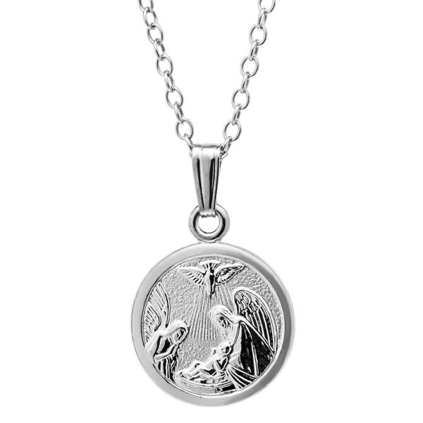 Children's Sterling Silver Guardian Angel Pendant Stambaugh Jewelers Defiance, OH