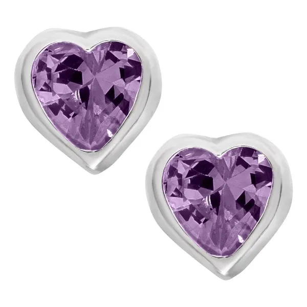 Childrens Sterling Silver June Birthstone Earrings